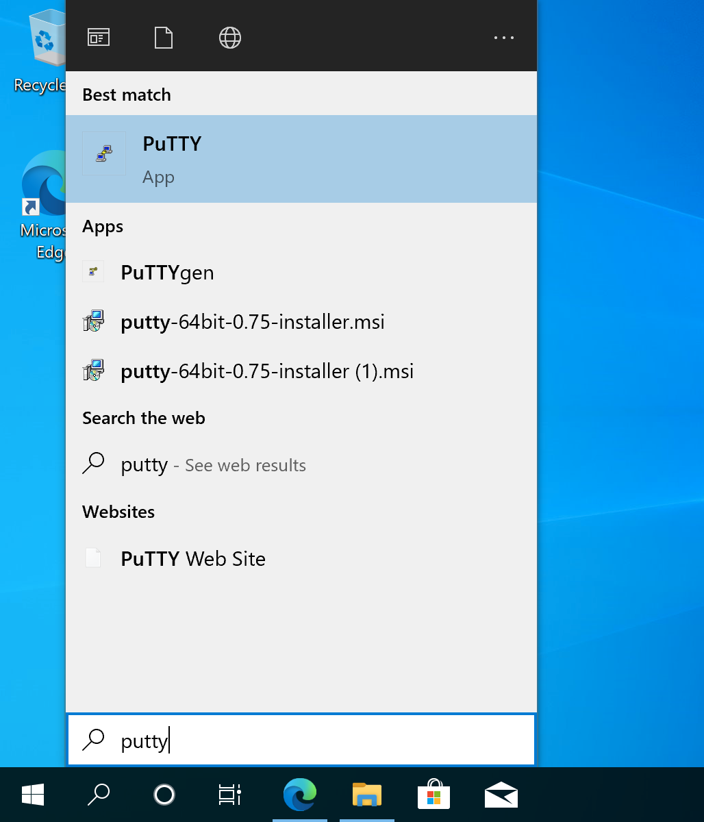download putty for windows10