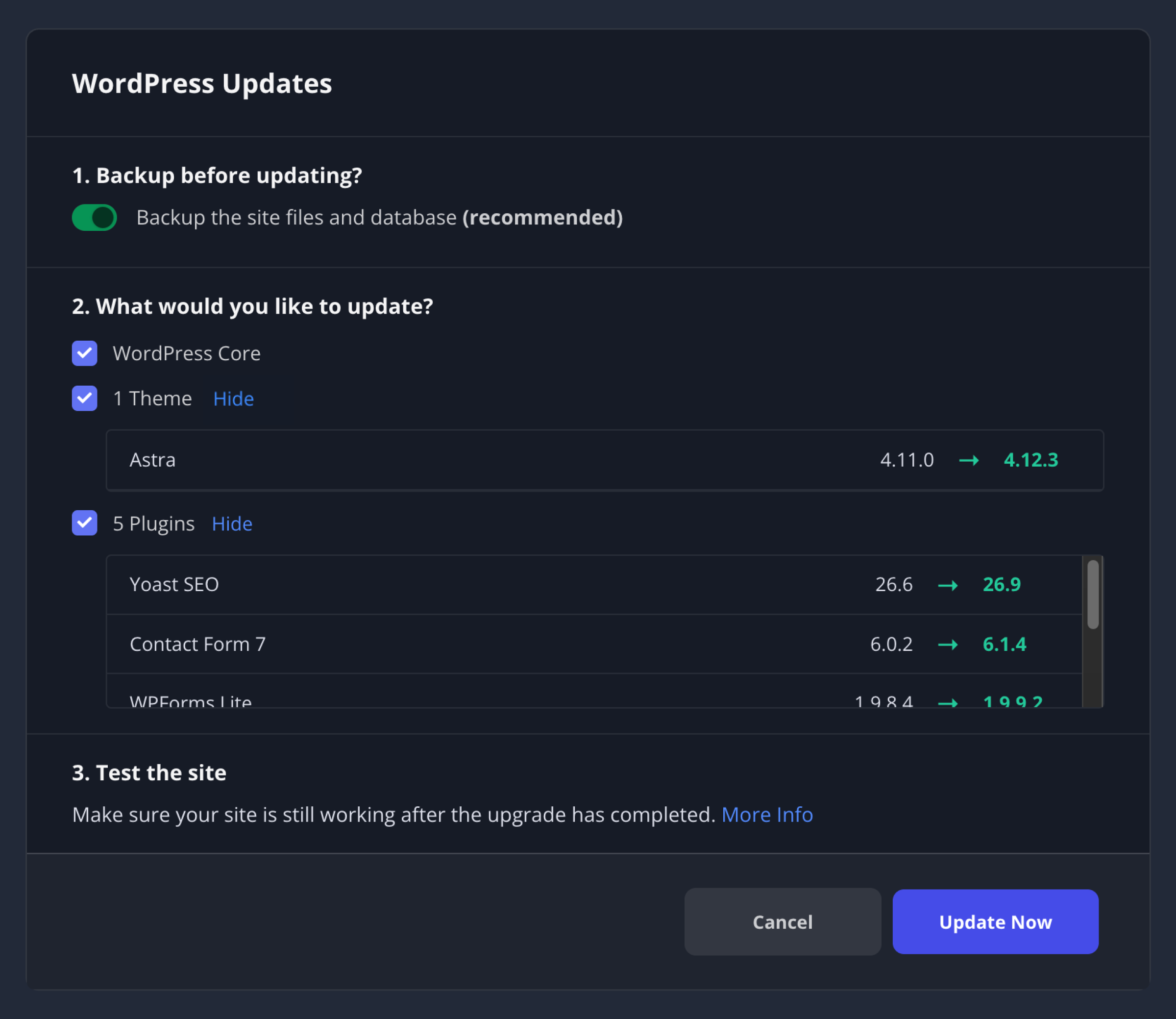 Display available plugin and theme updates - SpinupWP